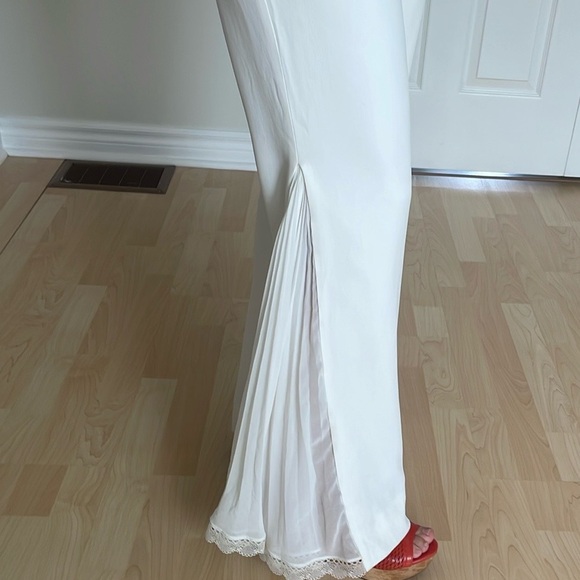 Jonathan Simkhai white flare pleated pants trousers, size US 2 - Picture 10 of 13
